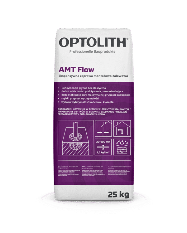 Ekspansywna zaprawa montażowo- zalewowa, 2-100 mm, klasa R4- AMT Flow