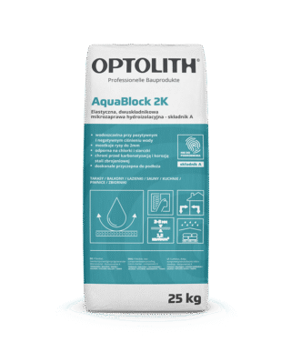 Elastyczna, dwuskładnikowa mikrozaprawa hydroizolacyjna- AquaBlock 2K