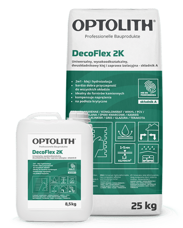 Wysokoelastyczna, dwuskładnikowa zaprawa klejowa i izolacyjna- DecoFlex 2K