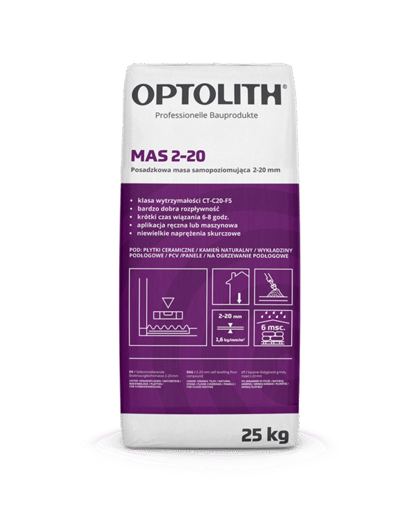 Posadzkowa masa samopoziomująca 2-20 mm – MAS 2-20
