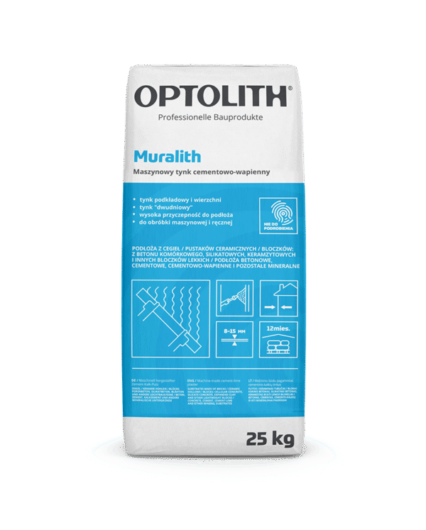 Maszynowy tynk cementowo-wapienny- Muralith