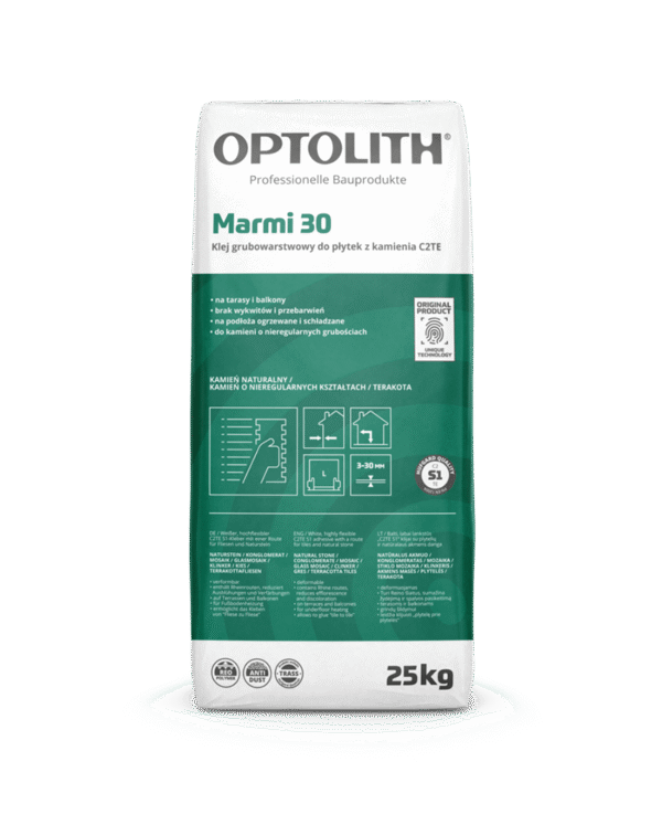 Klej grubowarstwowy do płytek z kamienia C2TE-Marmi 30