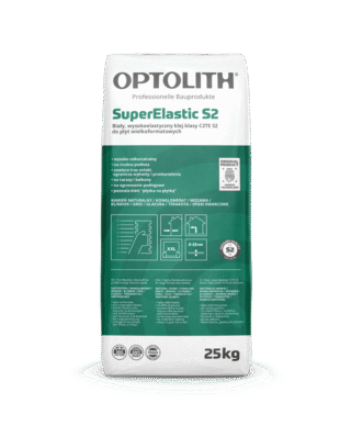 Biały wysoko odkształcalny klej klasy C2TE S2 – SuperElastic S2