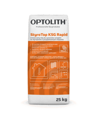 Uniwersalny klej do systemów ociepleń na styropianie o przyspieszonym wiązaniu- StyroTop KSG Rapid