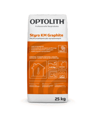 Klej do przyklejania płyt styropianowych grafitowych- Styro KM Graphite