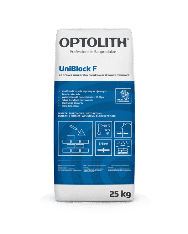 Zaprawa murarska cienkowarstwowa zimowa – UniBlock F