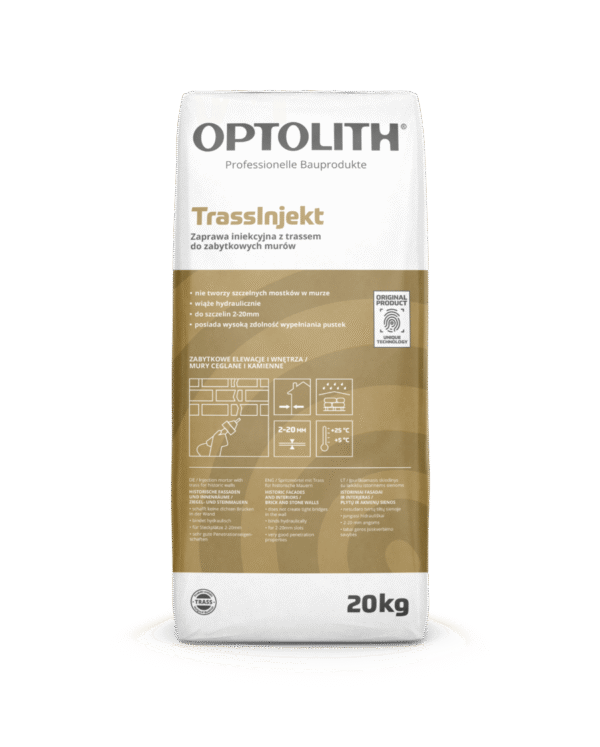 Optosan TrassInjekt - zaprawa iniekcyjna z trassem do zabytkowych murów 