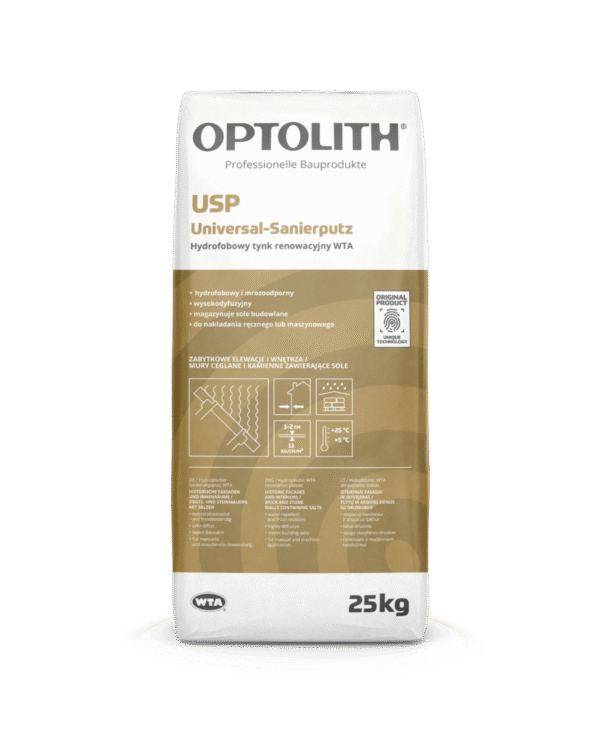  Optosan USP Universal-Sanierputz -  hydrofobowy tynk renowacyjny WTA 