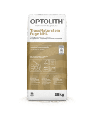 Optosan TrassNaturstein Fuge NHL -  Historyczna zaprawa z trassem do fugowania zabytkowych murów z kamienia 