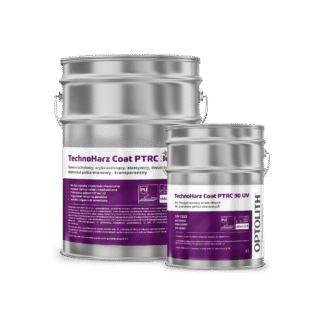 TechnoHarz Coat PTRC 30 UV - Nawierzchniowy, szybkoschnący, elastyczny, dwuskładnikowy materiał poliuretanowy - transparentny