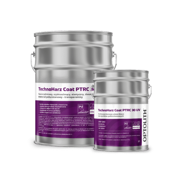 TechnoHarz Coat PTRC 30 UV - Nawierzchniowy, szybkoschnący, elastyczny, dwuskładnikowy materiał poliuretanowy - transparentny